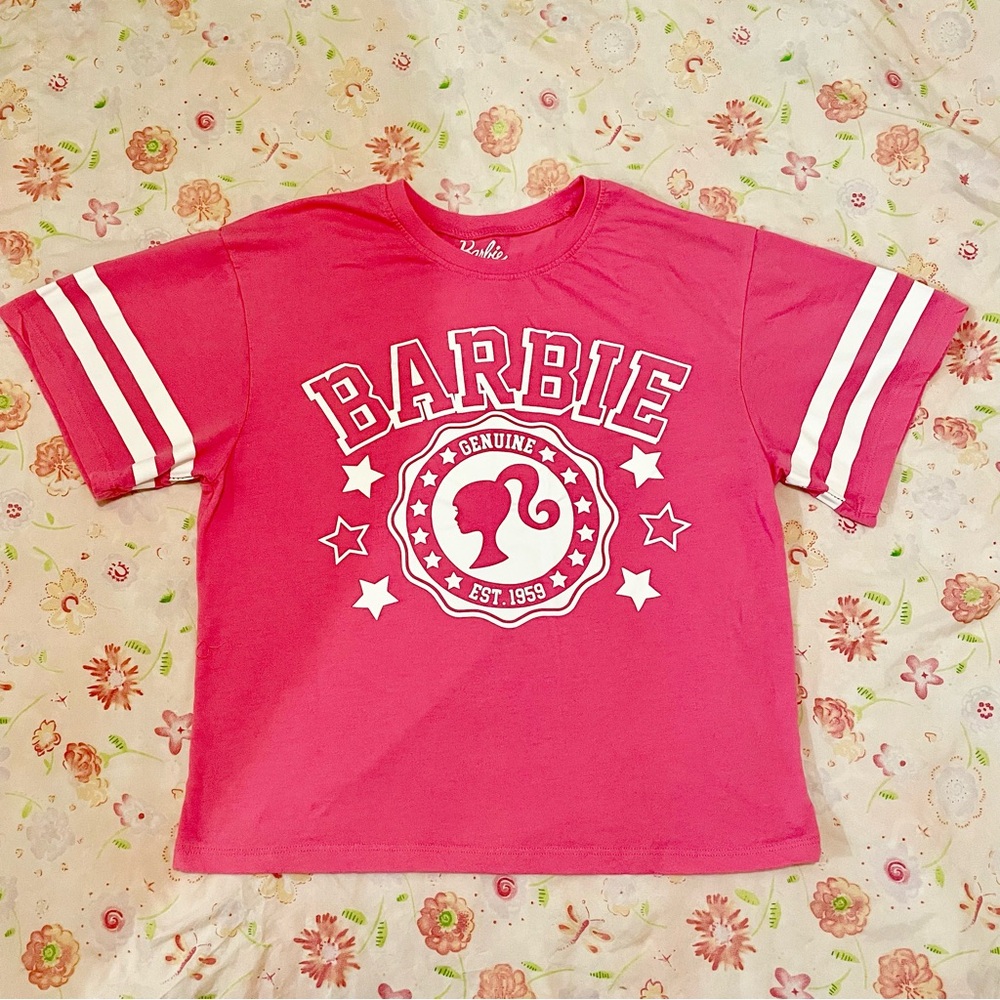 Barbie Pink T-Shirt with White Graphic Design